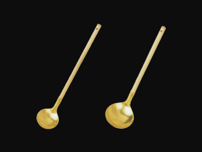 真鍮 お玉 木柄付