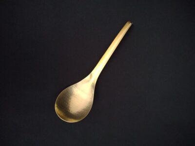 真鍮 共柄チリレンゲ 穴なし