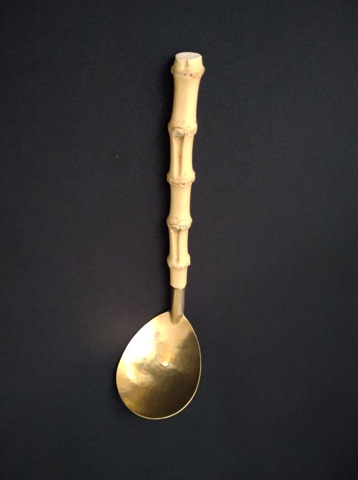 真鍮 竹柄チリレンゲ 穴なし